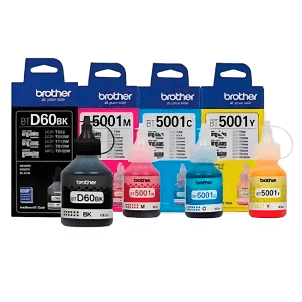 Kit Tinta Brother Btd60bk / Bt5001c / Bt5001m / Bt5001y Original