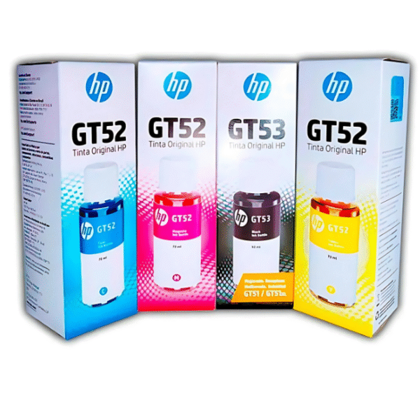 Kit Tinta HP GT52 y GT53 Originales