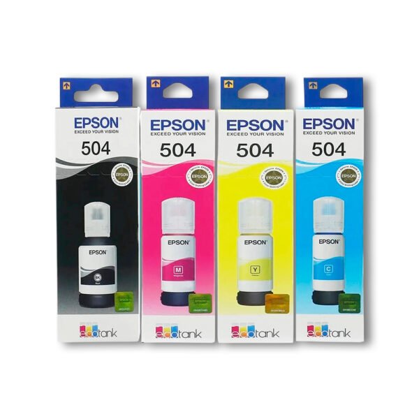 Kit Tintas Epson T504 Negro y colores Original