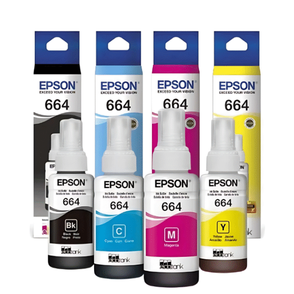 Kit Tintas Epson T664 Negro y colores Original