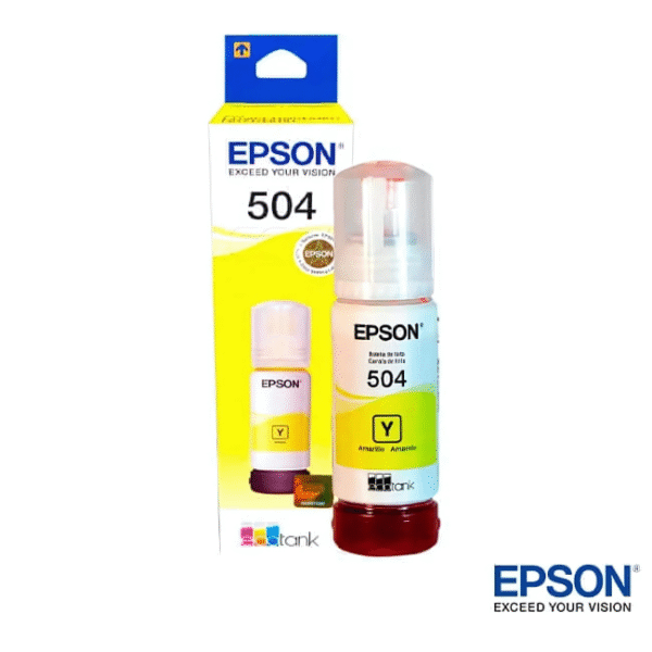 Botella de Tinta Epson 504 Amarillo Original