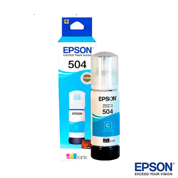 Botella de Tinta Epson 504 Cyan Original
