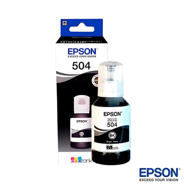 Botella de Tinta Epson 504 Negro Original