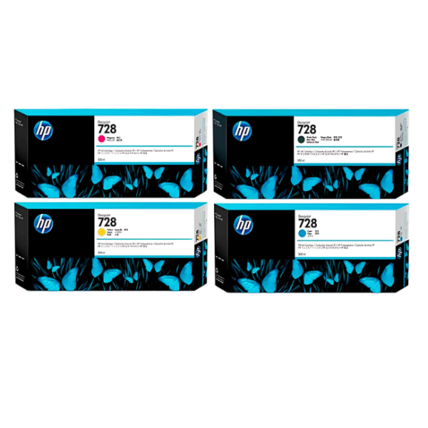 Kit de Tintas HP 728 Originales 130ml CMYK