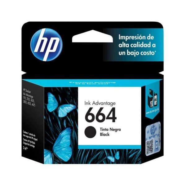 Tinta Hp F6V29Al (664) Negro Original